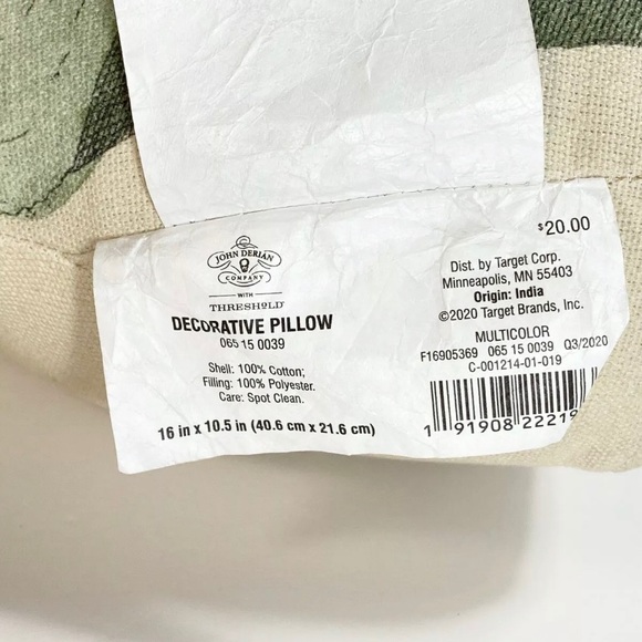 John Derian Halloween HOCUS barn owl throw pillow - Picture 4 of 4